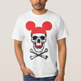 T-shirt Crâne en Casquette souris-oreille avec X-Bone