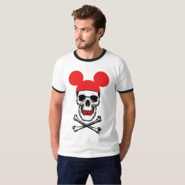 T-shirt Crâne en Casquette souris-oreille avec X-Bone