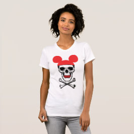 T-shirt Crâne en Casquette souris-oreille avec X-Bone