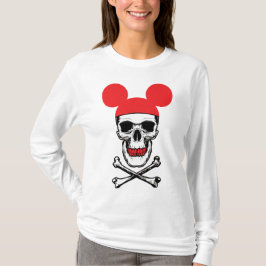 T-shirt Crâne en Casquette souris-oreille avec X-Bone