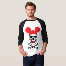 T-shirt Crâne en Casquette souris-oreille avec X-Bone