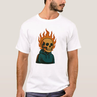 T-shirt Crâne en Feu