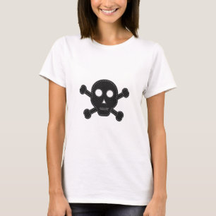 T-shirt Crâne en feutre noir
