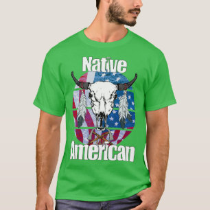 T-shirt Crâne et axes amérindiens avec U
