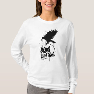 T-shirt Crâne et corbeau