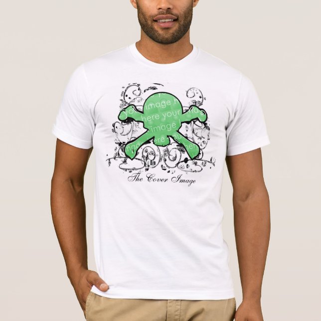 T-shirt Crâne et os croisés - chemise (Devant)