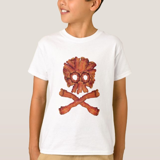 T-shirt Crâne et os croisés de lard (Devant)