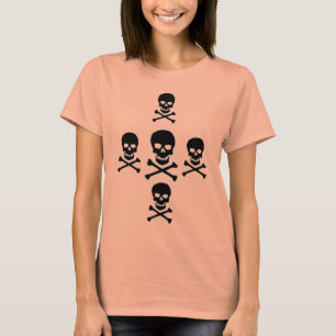 T-shirt Crâne et pièce en t de burn-out de dames de