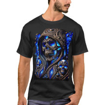 Crâne Fantôme Cyber Bleu - Édition Néon Lumineux
