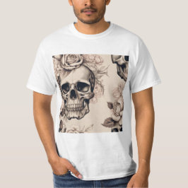 T-shirt Crâne floral de style vintage