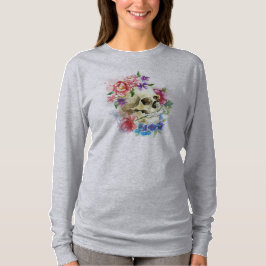 T-shirt Crâne floral Dia de los Muertos | Chemise à manche
