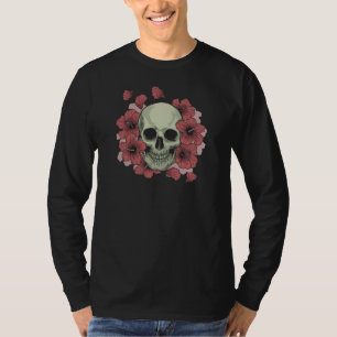 T-shirt Crâne floral Dia de los Muertos   Chemise à manche