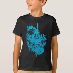 T-shirt Crâne gelé : Eerie bleu Decay