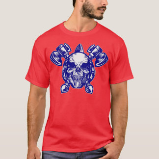 T-shirt Crâne gothique avec tatouage à deux axes