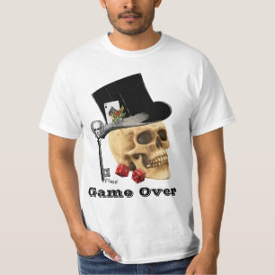 T-shirt Crâne gothique de jeu, jeu sur