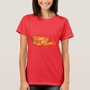 T-shirt Crâne gothique déplaisant, Flammes, Horreur d'Hall