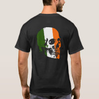 Crâne irlandais de drapeau de croix celtique