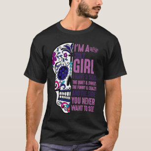 T-shirt Crâne J'ai trois côtés 3 juillet GIrl Sugar mexica