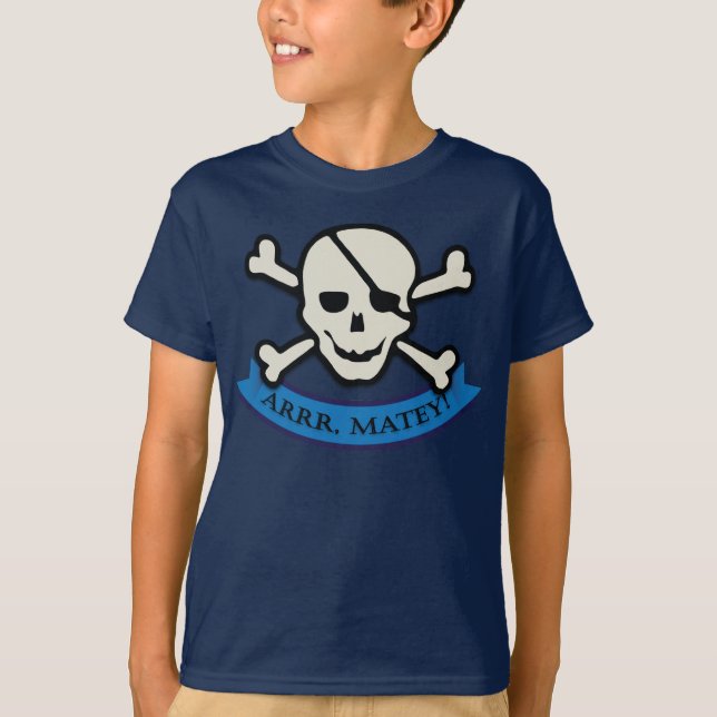 T-shirt Crâne - Les pattes de base des enfants de la marin (Devant)