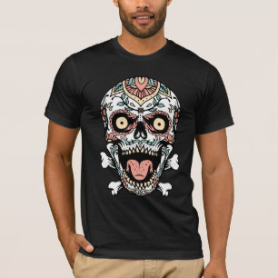 T-shirt crâne Mandala Boho Gothic Skull Art Tee