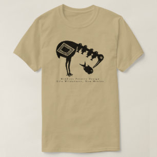 T-shirt Crane Manger Poisson - Mimbres Poterie Design T-sh