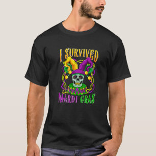 T-shirt Crâne Mardi Gras Jester Casquette Skeleton J'ai su
