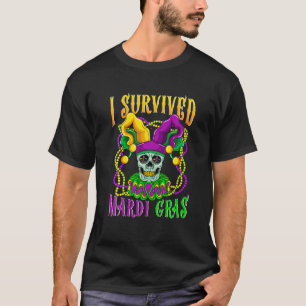 T-shirt Crâne Mardi Gras Jester Casquette Skeleton J'ai su
