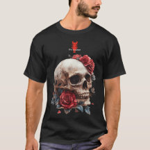 Crâne métallique Roses rouges | Ben Elkanar