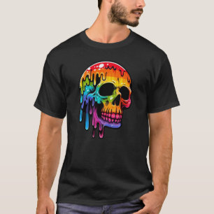 T-shirt Crâne multicolore vibrant