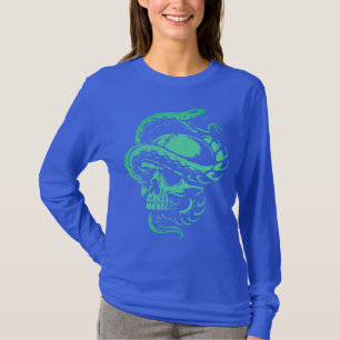 T-shirt Crâne Néon et Art Gothique Serpent
