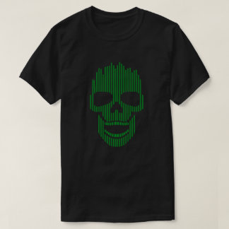 T-shirt Crâne numérique vert