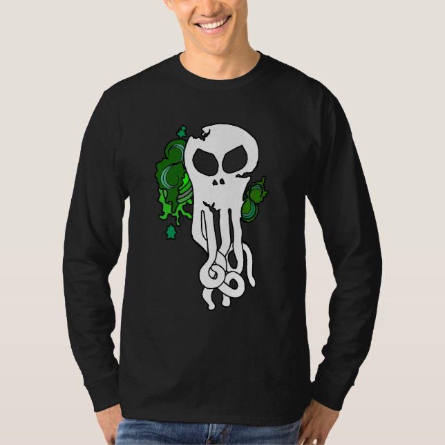 T-shirt Crâne octo vert (Devant)