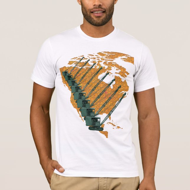 T-SHIRT CRANE OPERATOR US MAP JIGSAW PUZZLE OPERATOR (Devant)