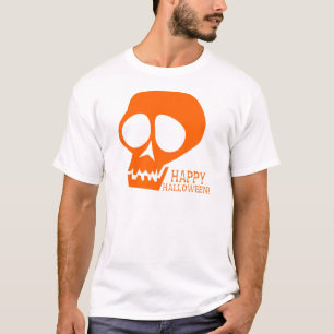 T-shirt Crâne orange super - Halloween heureux !