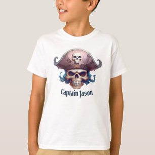 T-shirt Crâne pirate personnalisé Anniversaire Bash Tee