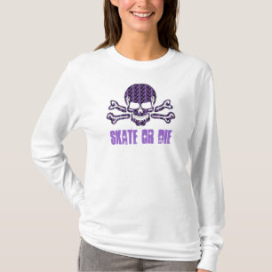 T-shirt crâne pourpre et os croisés de foudre
