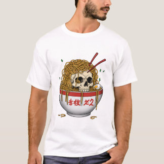 T-shirt crâne Ramen - bol de nouilles japonaise Ed