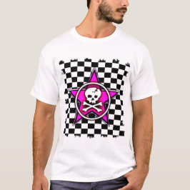 T-shirt Crâne rose étoile