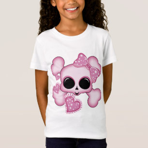 T-Shirt Crâne rose mignon