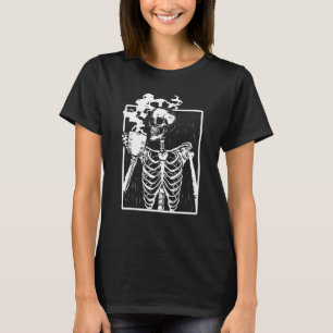 T-shirt Crâne souriant vintage squelette en détresse buvan