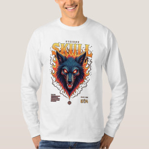 T-shirt Crâne Steidon - Tête de loup flamboyant Tee