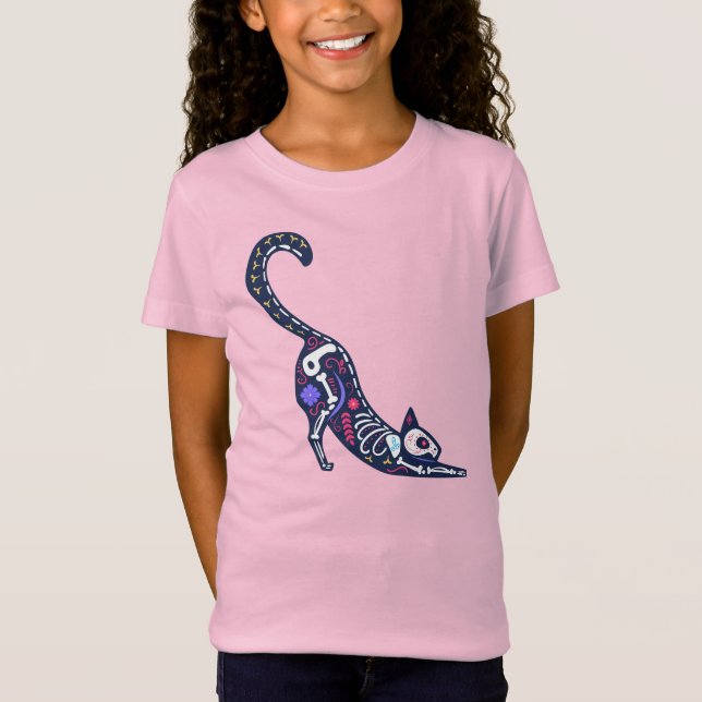 T-Shirt Crâne sucre Calavera Cat I (Devant)