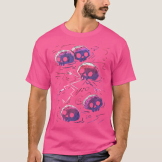 T-shirt Crâne sucre natation Squelette gothique Emo Punk A