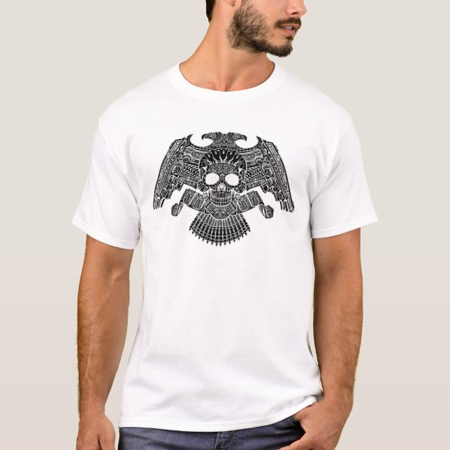 T-shirt Crâne symétrique avec des armes à feu et des (Devant)