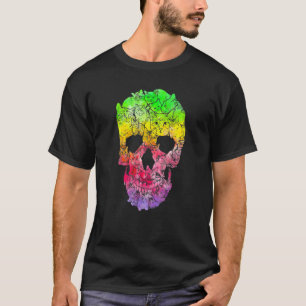 T-shirt Crâne Tie Dye Réalisé À Partir D'Halloween De Chat