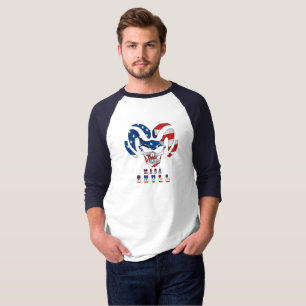 T-shirt Crâne Ultra Maga   Raglan à manches 3/4 pour homme