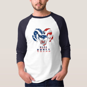 T-shirt Crâne Ultra Maga   Raglan à manches 3/4 pour homme