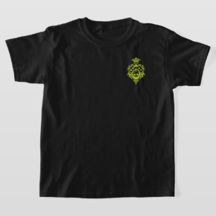 T-shirt Crâne Vert Et Costume Carte Crest