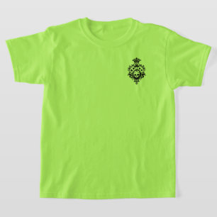 T-shirt Crâne Vert Et Costume Carte Crest