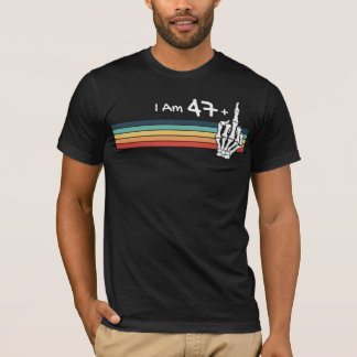T-shirt Crâne Vintage - Je n'ai pas 48 ans, j'ai 47 ans pl